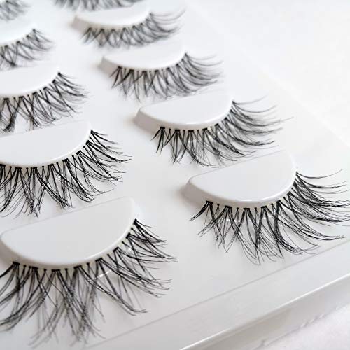 JOSALINAS Crisscross Wispy False Eyelashes - 5 Pairs Winter Glamour Lashes