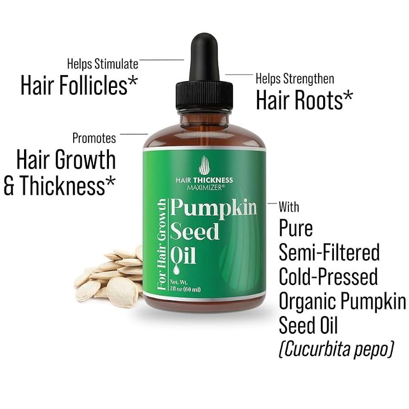 Pumpkin Seed Oil for Hair Growth 2oz | Strengthens & Hydrates Hair