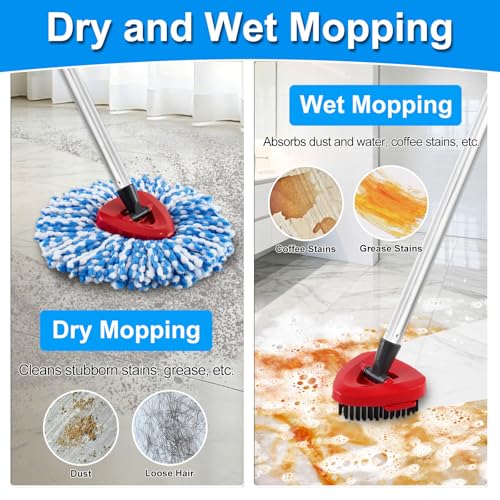 O-Cedar RinseClean Mop Replacement Heads Combo Set