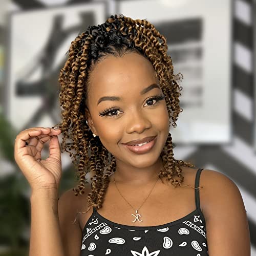 ToyoTress Tiana 10 Inch Passion Twist Crochet Braids - Ombre Brown