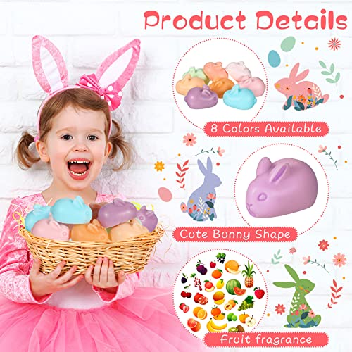 Kigeli 8-Piece Easter Bunny Glycerin Soap Set, Decorative Rabbit Soaps
