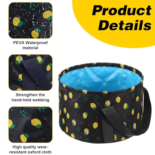 Molain Black Foldable Foot Spa Bucket Portable Foot Bath Tub for Travel & Home