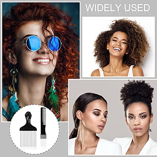 3-Piece Metal Hair Picks & Teasing Comb Set for Women & Men