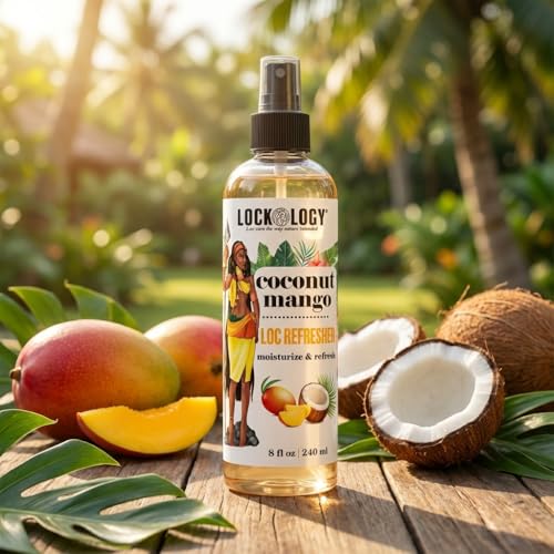 Lockology Coconut Mango Loc Moisturizer Spray for Dreadlocks & Starter Locs