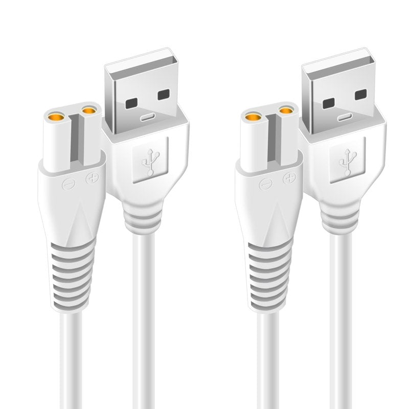 Cordro 2 PCS Charger Cord Replacement for Pritech BCM-1138 Electric Feet Callus Remover Foot Pedicure, USB Power Adapter Charging Cable for Electric Feet Callus Remove