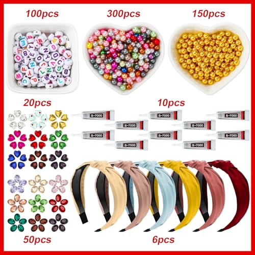 Wavyknot DIY Headband Making Kit - 636 Piece Craft Set for Kids