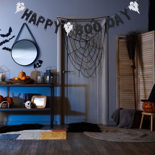 Happy Boo Day Banner - Halloween Party Garland Decoration