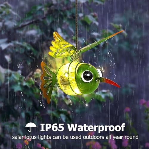 Solar Hummingbird Hanging Lights - Waterproof Outdoor Decor