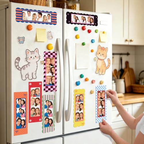 10-Pack Vintage Magnetic Photo Frames for 2x6 Inch Photos