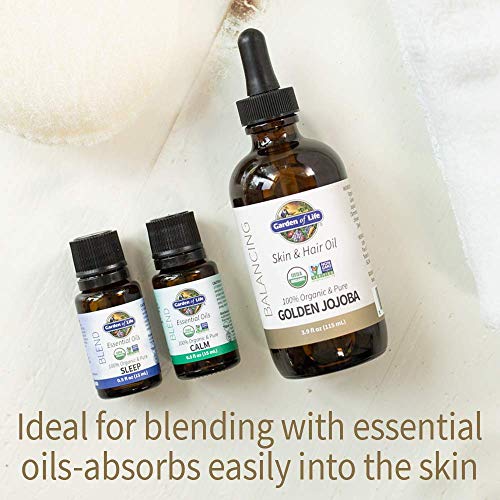 Garden of Life 100% Organic Cold Pressed Golden Jojoba Oil for Skin & Hair
