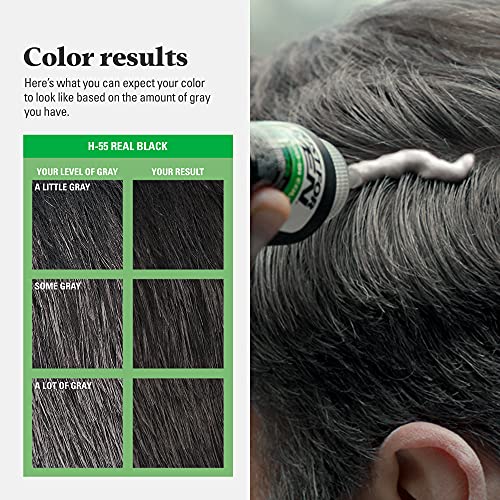 Just For Men Shampoo-In Hair Color, Real Black H-55, 2-Pack