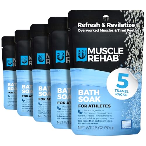 Muscle Rehab Epsom Salt Bath Soak with Arnica & Magnesium - 5 Travel Packets