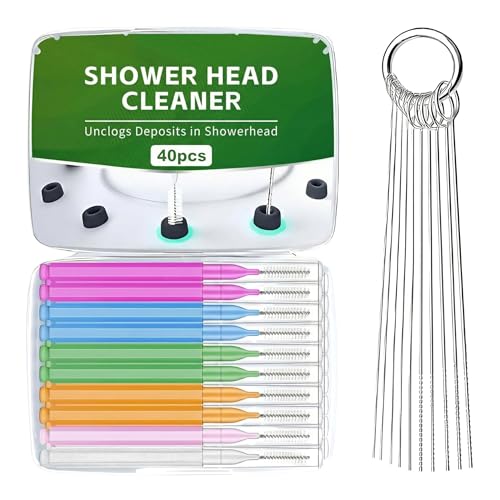 Premium Shower Head Cleaner Set - 40-Piece Tool Kit for Clogged Nozzles