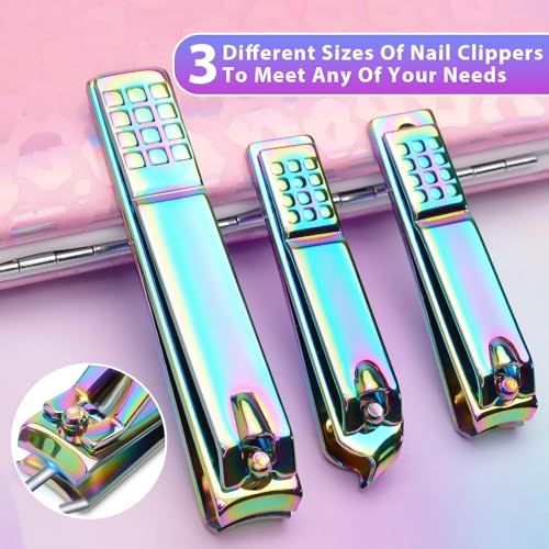 CGBE Pink 12-Piece Manicure Set with Travel Case - Nail Clipper Kit