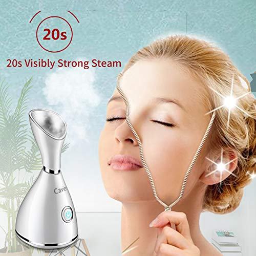 Nano Ionic Facial Steamer with Skin Care Kit - Warm Mist Pore Moisturizer