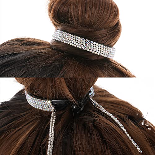 Dilunave Rhinestone Hair Clips 4 Pack - Elegant Bun & Hair Accessory