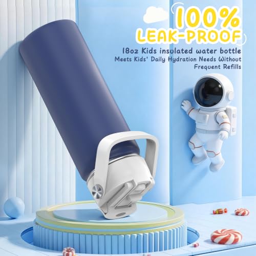 18oz Kids Insulated Water Bottle with Dual-Drink Spout - BPA-Free