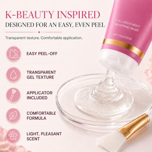 Korean Collagen Peel-Off Mask for Glow & Hydration - Fast-Acting Skin Revitalizer