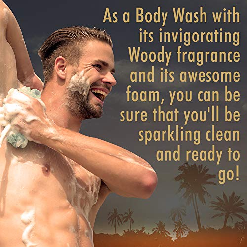 Woody's 2-in-1 Hair & Body Wash for Men, 10 fl oz (Pack of 2) - Sulfate-Free Moisturizing Cleanser with Fresh Scent