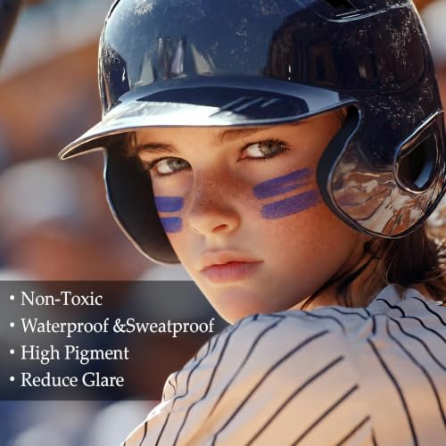 8 Color 16 Pack Waterproof Eye Black Sticks for Baseball & Sports Anti-Glare