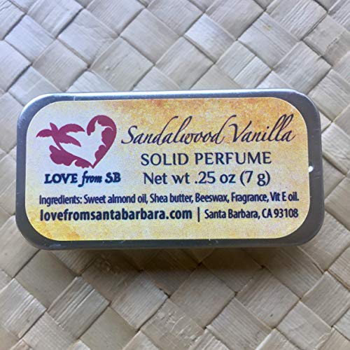 Love from Santa Barbara Sandalwood Vanilla Solid Perfume - Travel Friendly