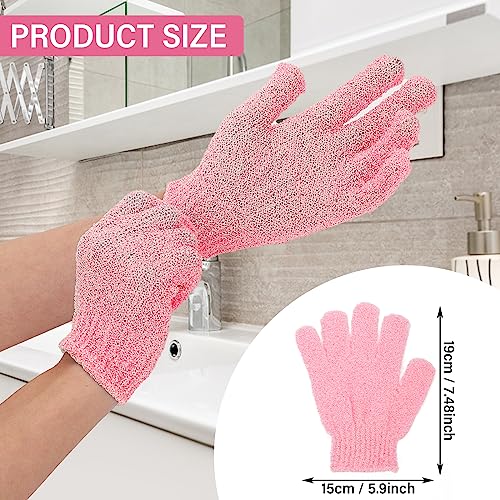 Sibba Exfoliating Wash Gloves - 2 Pack Dual Texture Body Scrub Mitts