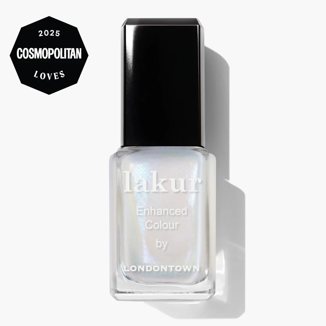 LONDONTOWN lakur Nail Polish, White & Black Shades, Milk Bath
