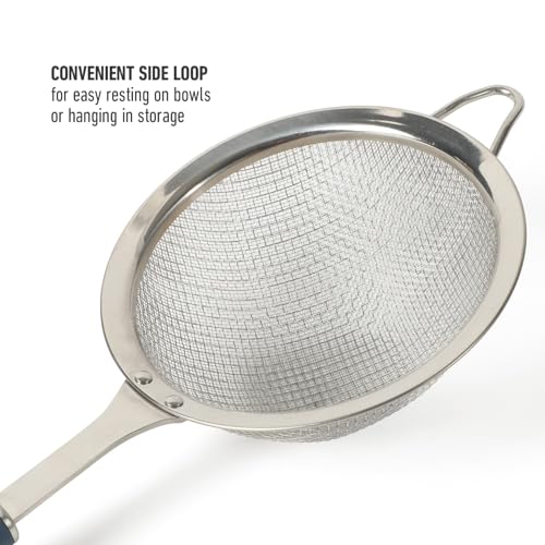 Calphalon Edge Stainless Steel Strainer with Rubber Handle