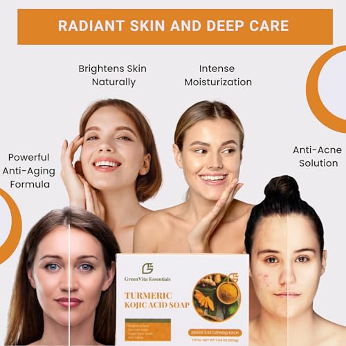 Turmeric Kojic Acid Soap Pack of 2 - Skin Brightening & Dark Spot Removal