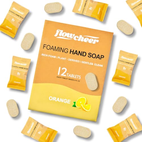 Flowcheer Foaming Hand Soap Refill Tablets - Sweet Orange, 12 Pack