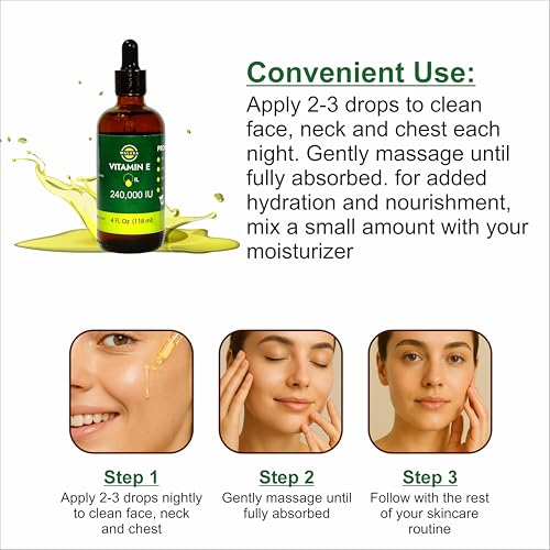 Walara 100% Pure Vitamin E Oil 240,000 IU - Nourishing for Skin & Hair