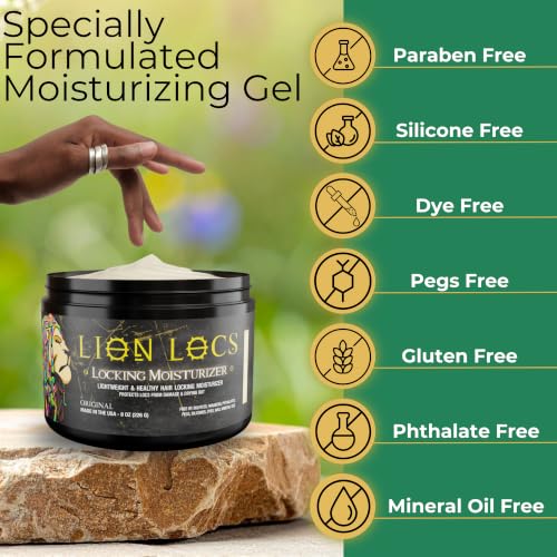 Lion Locs Regular Dreadlock Locking Gel for Retwists | No Buildup