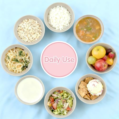Quatish 14 PCS Lightweight Wheat Straw Cereal Bowls Set
