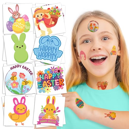 ArtCreativity Glow-in-the-Dark Easter Tattoos 144-Pack for Kids
