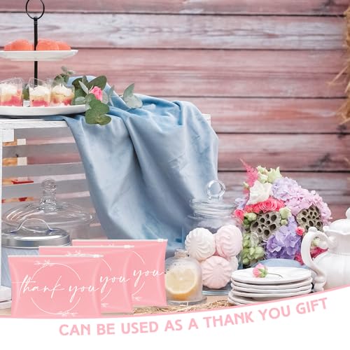 Ireer 100 Pcs Clear and Pink Makeup Bags - Waterproof EVA Gift Organizer
