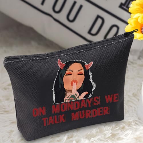 Bailey Cosmetic Makeup Bag - Talk Murder BL Zipper Pouch