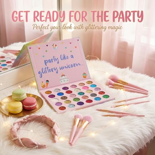 ABELYN Glitter Eyeshadow Palette - 30 Sparkly Colors for Parties