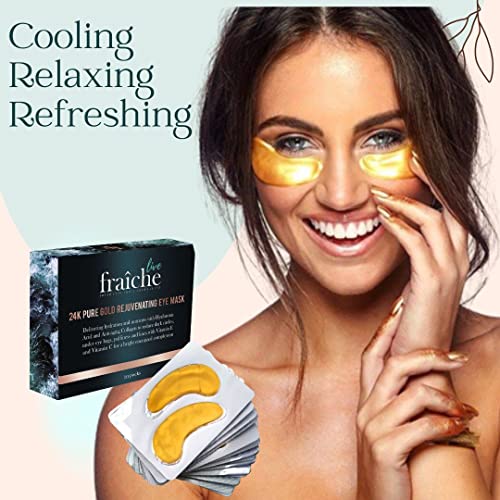 Live Fraiche 24k Gold Under Eye Patches for Dark Circles & Puffiness