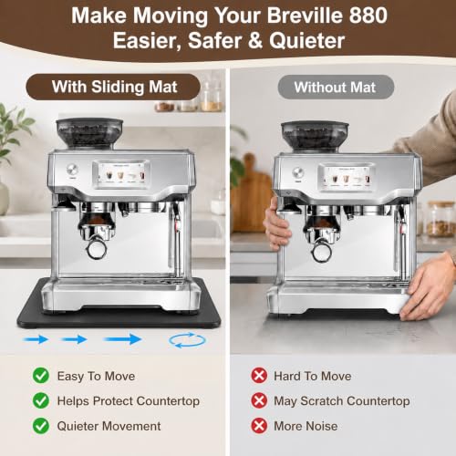 Silicone Espresso Machine Mat for Breville 880 - Anti-Slip & Sliding