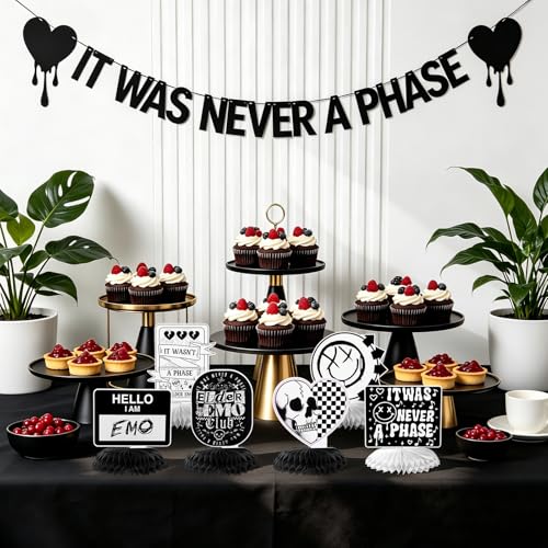 12 Pcs Gothic Honeycomb Centerpieces for Emo Parties
