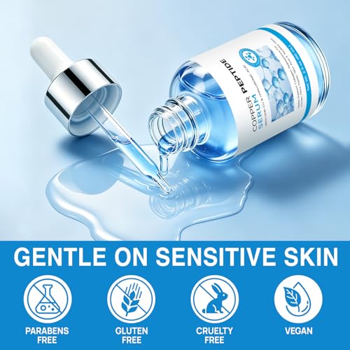HuaangMaox Copper Peptide Serum for Face 2oz – Hydrating & Firming Anti-Aging Serum for All Skin Types