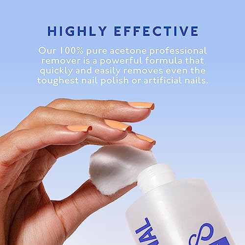 Eternal 16 Fl Oz 100% Pure Acetone Nail Polish Remover Gel & Acrylic Nail Remover
