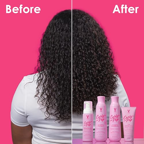 V&Co. Curly Pop Curl Defining Mousse, Anti-Frizz Hair Care (2-Pack, 6 oz)