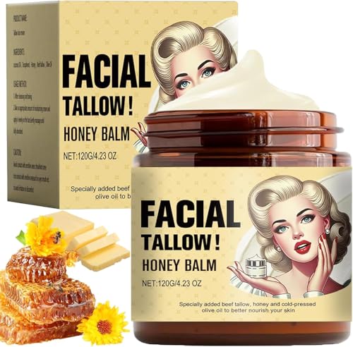 Natural Beef Tallow Face Balm for Skin Hydration and Care