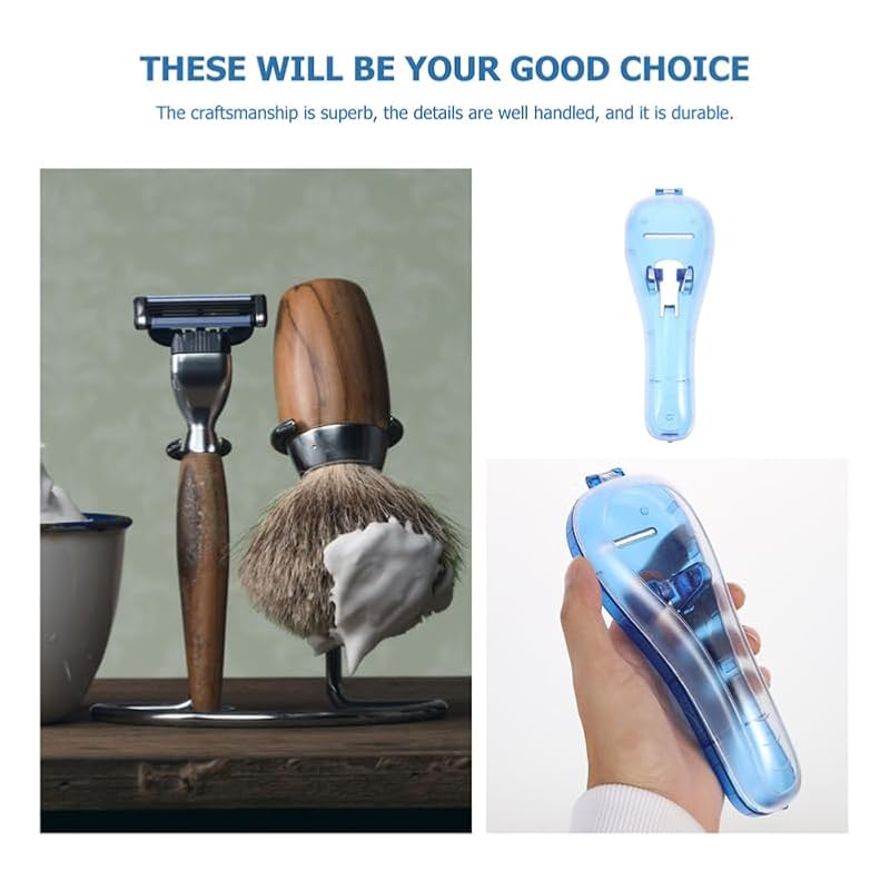 Beavorty 2-Pack Travel Safety Razor Cases - Portable Plastic Shaving Holder for Men