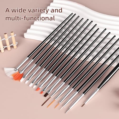 JODSONE 32-Piece Nail Art Brush Set with Dotting Tools & Pens