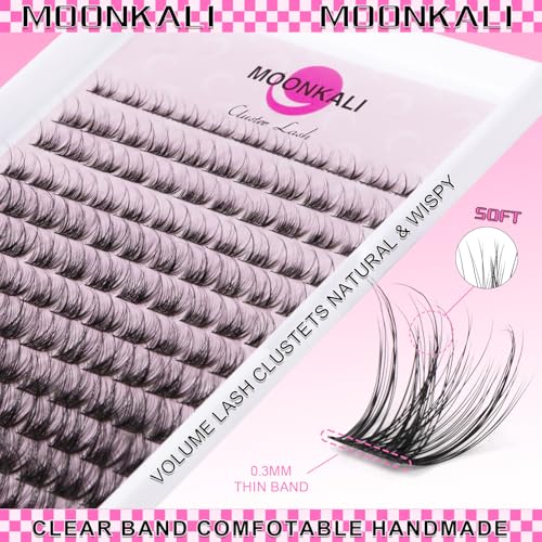 MOONKALI Manga Lash Clusters Kit - Fluff, 132pcs, 8-18MM