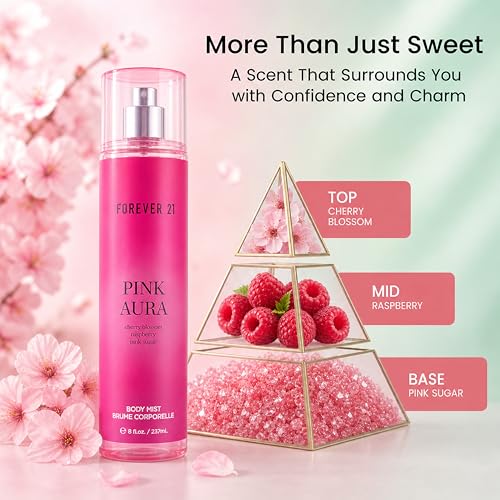 Forever 21 Pink Aura Body Mist - Flirty Floral Fragrance, 8 fl oz