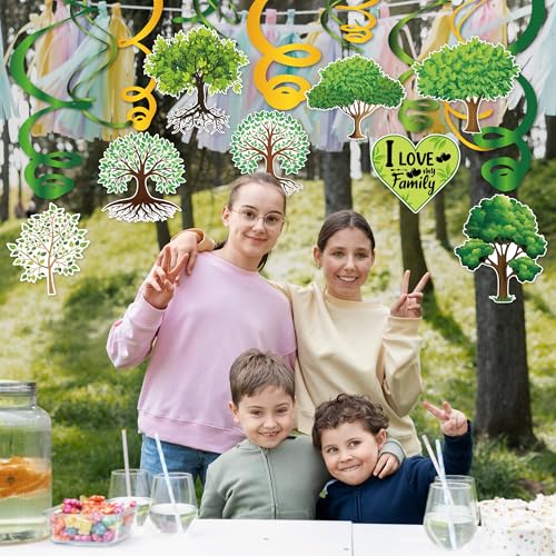 30Pcs Family Tree Hanging Swirls for Family Reunion Decorations
