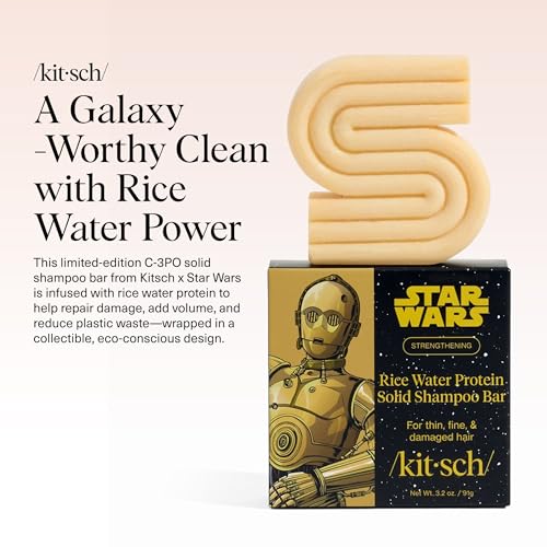 Kitsch Rice Water Shampoo Bar - C-3PO Design | Vegan Hair Care